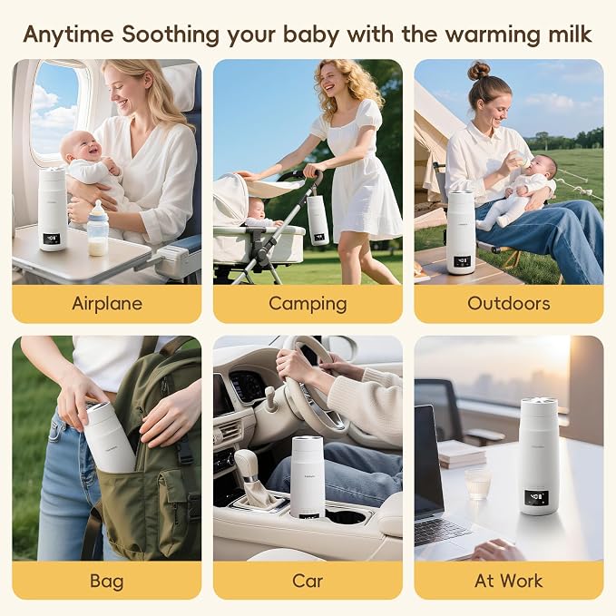 Portable Bottle Warmer for Travel, Detachable Baby Bottle Warmer Portable for - Image 6