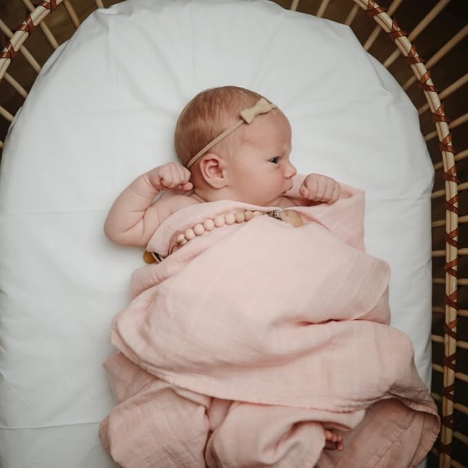 mushie Muslin Baby Swaddle Blanket | 100% Organic Cotton - Image 3