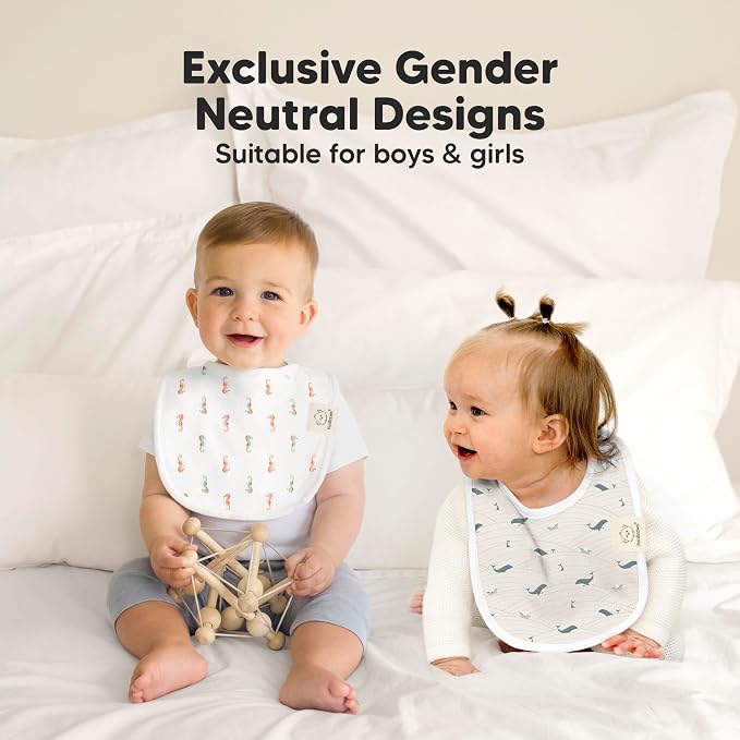 8-Pack Organic Baby Bibs for Boys, Girls - Image 6