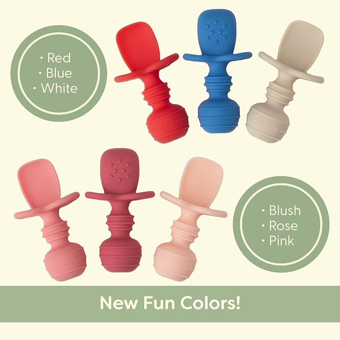 UpwardBaby Silicone Baby Spoons Self Feeding 6 Months - Image 5