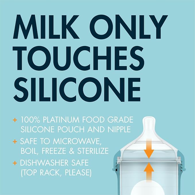 Boon Nursh Reusable Silicone Pouch Baby Bottles - Image 4