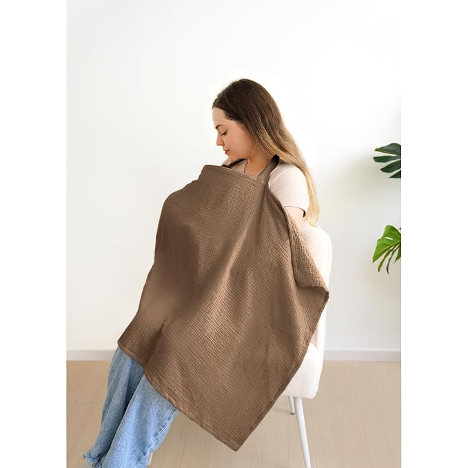 Muslin Nursing Covers for Breastfeeding, Privacy Breast Feeding Cover - Image 2