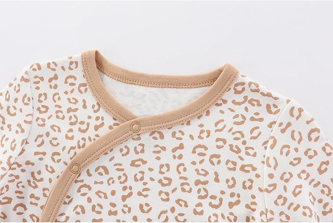 Unisex Baby Boy Girl Footies Rompers Cotton Long Sleeve 3 Pack Infant Jumpsuits - Image 2