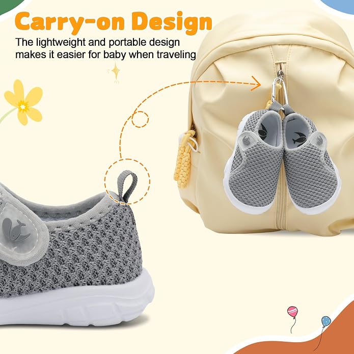FEETCITY Baby Shoes Boys Girls First Walking Shoes Infant Sneakers Lightweight - Image 4