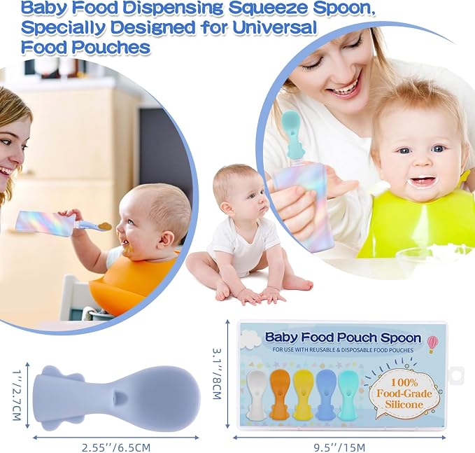 Infant Feeding Essentials & Baby Food Pouches Attachable Toppers: Seamless - Image 2