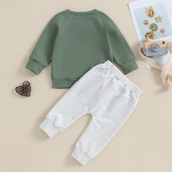 Toddler Baby Boy Clothes Solid Color Long Sleeve Crewneck Sweatshirt Top Casual - Image 7