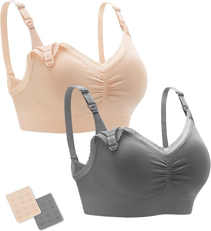 Stelle Lace Nursing Bras for Breastfeeding Seamless Pregnancy Maternity by StelleAthletica