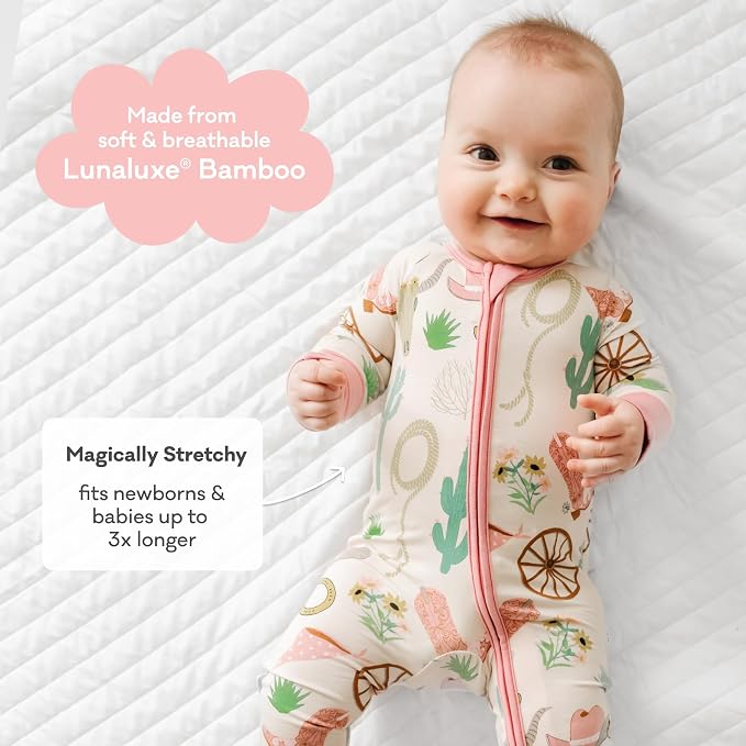 Little Sleepies Pajamas for Baby Boys & Girls, Viscose from Bamboo Baby Pajamas - Image 3