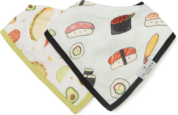 Loulou Lollipop Muslin Bandana Bib Drool Bib Set by LoulouLollipop