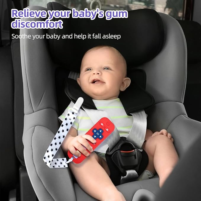 Chuya Remote Teethers Silicone Baby Teething Toys, TV Remote Teether Toy Red - Image 6