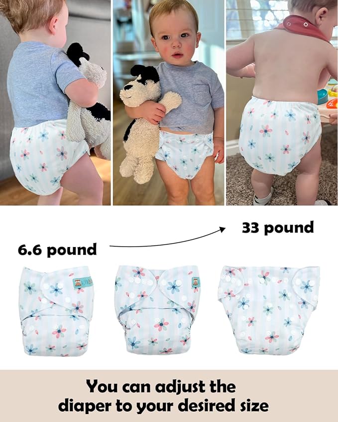 ALVABABY Baby Cloth Diapers 6 Pack - Image 6