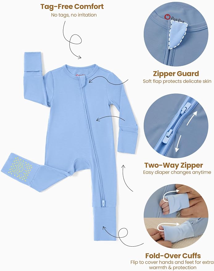 PATPAT Baby Footie Romper with Mittens - Image 6