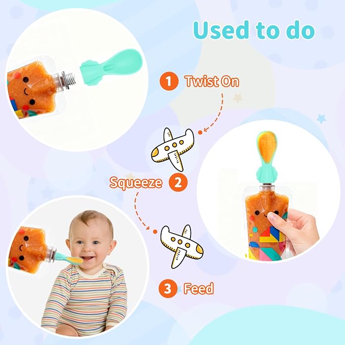 Universal Baby Food Pouch Spoon Attachment - Image 7