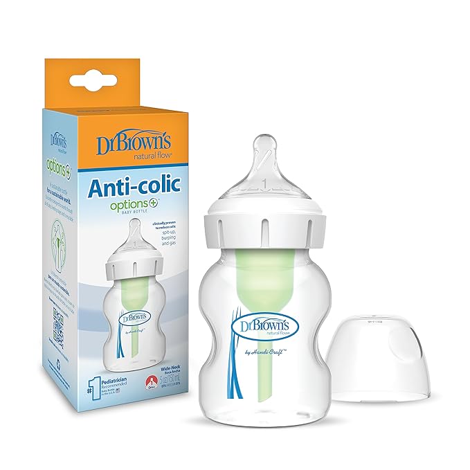 Dr. Brown's Natural Flow Anti-Colic Options+Wide-Neck Baby Bottle, 5 oz/150 mL by DrBrowns