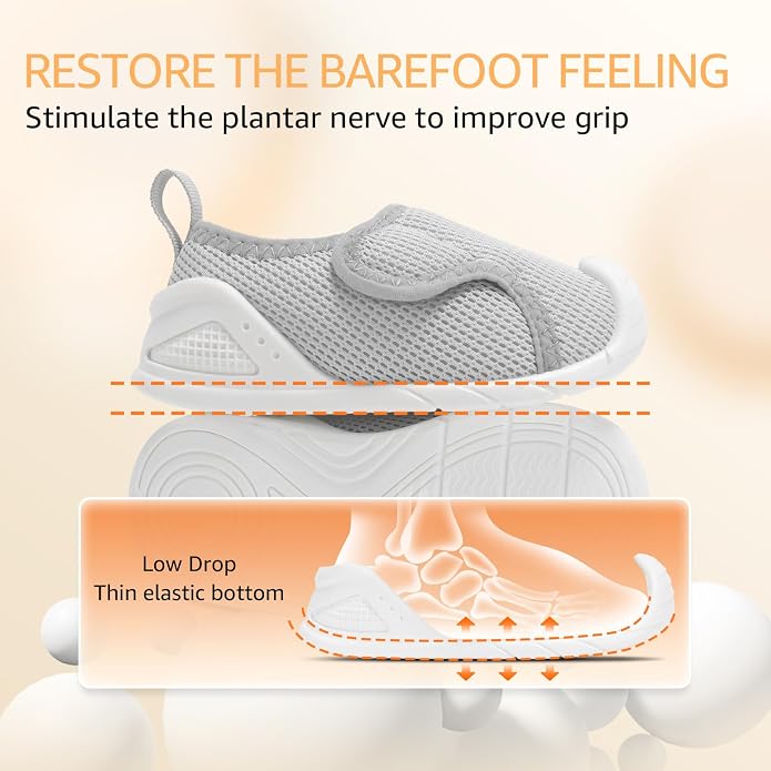 Baby Boys Girls First Walking Shoes Wide Toe Box Infant Sneakers Lightweight - Image 8