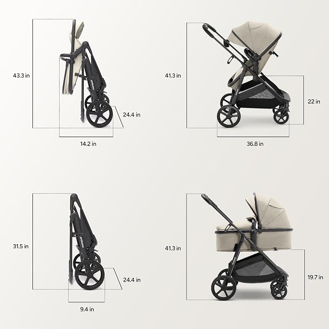 Mompush Wiz 2 in 1 Baby Stroller - Image 4
