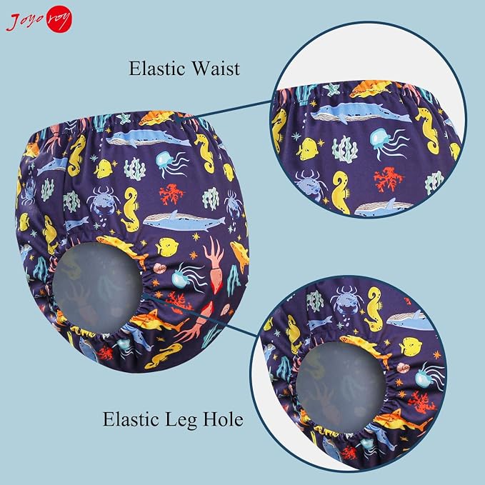 Joyo roy 6Pcs Waterproof Cloth Diaper Cover Reusable Plastic Underwear - Image 3