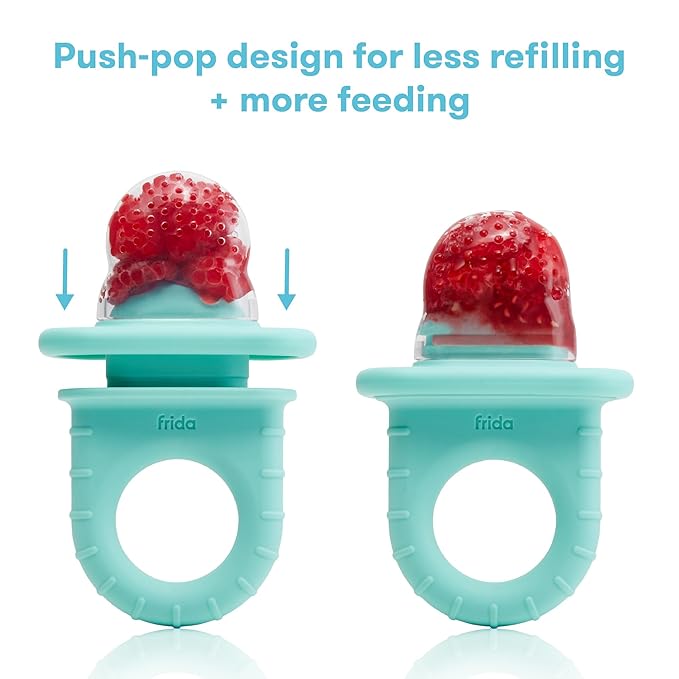 Frida Baby Push Pop Silicone Feeder, Baby Fruit Food Feeder to Safely Introduce - Image 3
