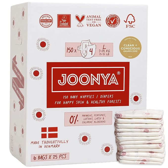 Joonya Baby Diapers, Size 4 L by Joonya