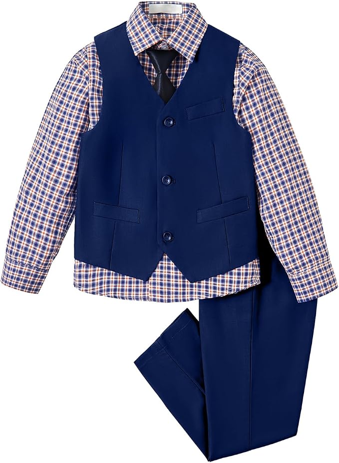 Boys Vest Set Formal Dress Suits Wedding Outfit Dresswear by Lycody