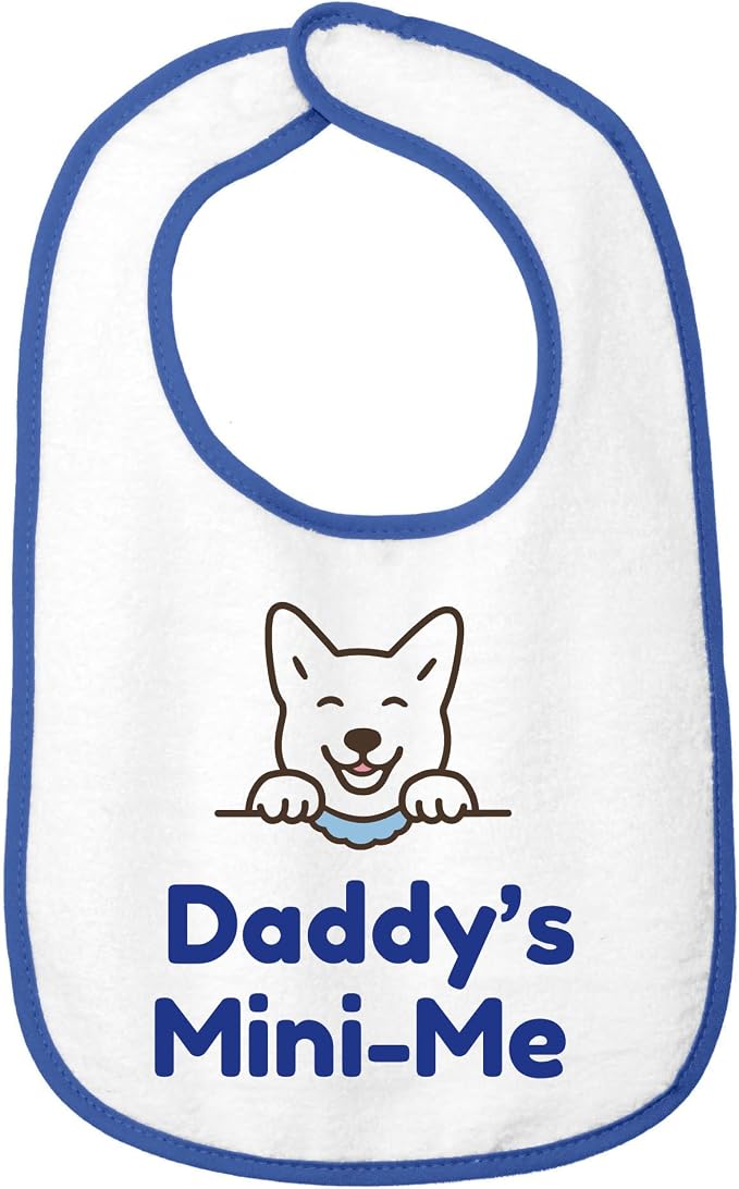 Personalized Baby Bib – Soft Cotton Terry, Cute Jindo Dog Design by SmilingJindo