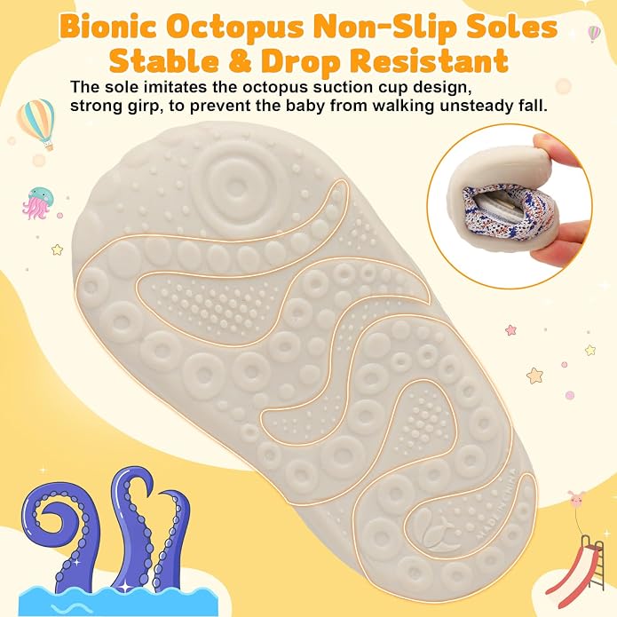 FEETCITY Baby First Walking Shoes Wide Baby Shoes Infant Sneakers Newborn Crib - Image 6