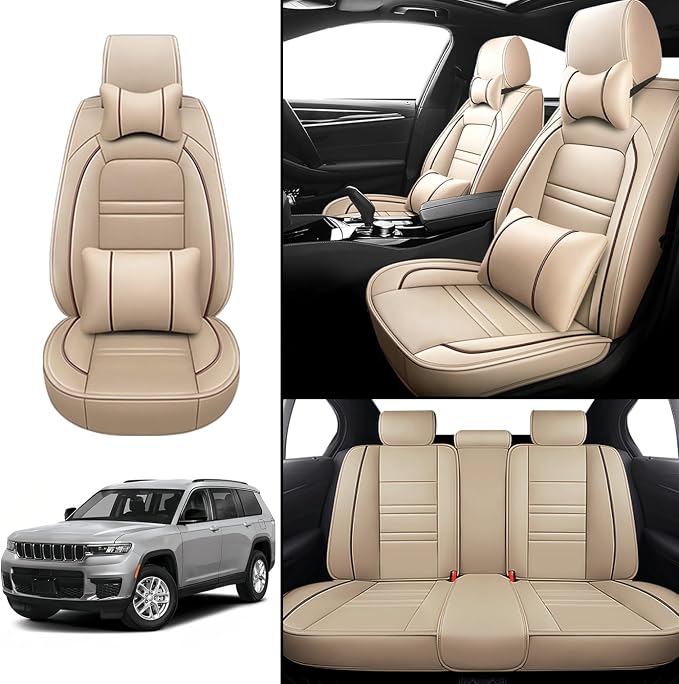 Car Seat Covers for JP Grand Cherokee 2011-2025 | 5-Seats Seat Covers, - Image 2