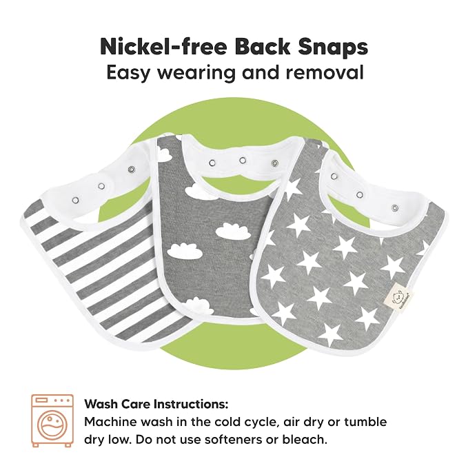 8-Pack Organic Baby Bibs for Boys, Girls - Image 9