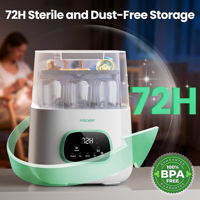MOLWAY【Upgraded】Baby Bottle Washer, Sterilizer and Dryer, All-in-One Pro - Image 7