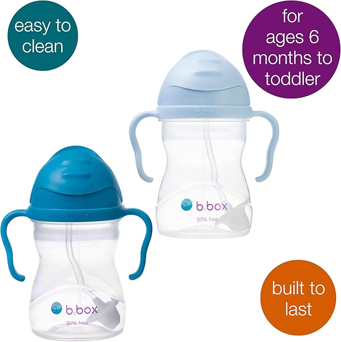 b.box Sippy Cup with Weighted Straw. Leak Proof, Easy Grip. BPA Free & - Image 3