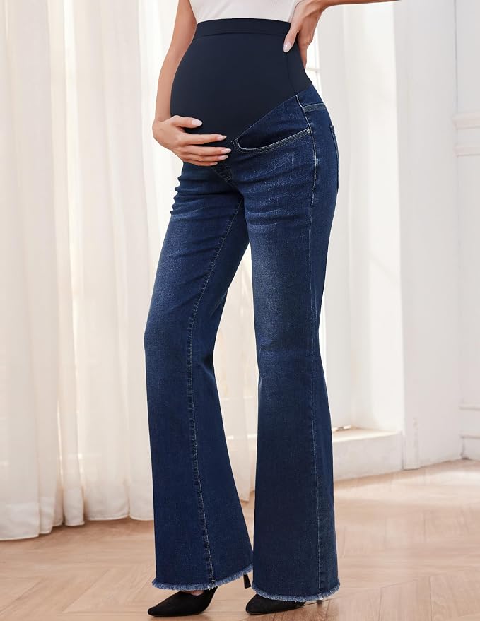 GLAMIX Women's Stretch Maternity Bootcut Jeans - Image 3