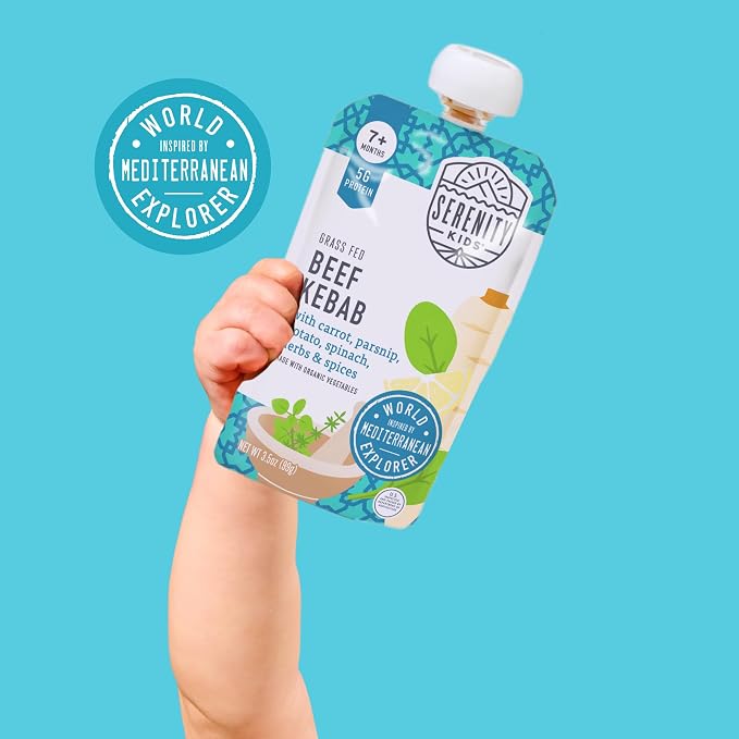 Serenity Kids 7+ Months World Explorers Beef Kebab Baby Food Pouches - Image 6