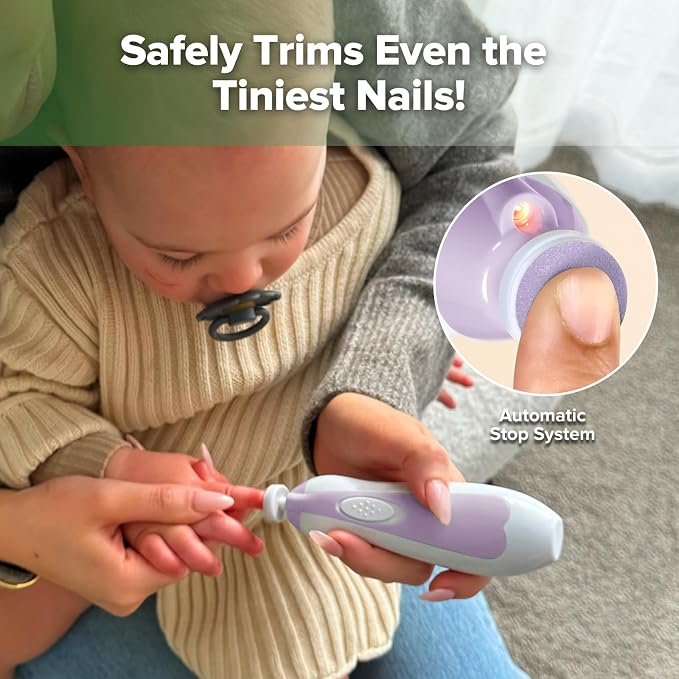 haakaa Baby Nail Trimmer Electric Baby Nail File Kit - Image 2