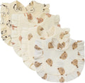 4 PACK Solid Muslin Baby Drool Bibs Set by Nishine
