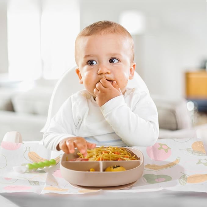 SUNVENO Disposable Baby Placemats – 40 Individually Wrapped Table Mats - Image 2
