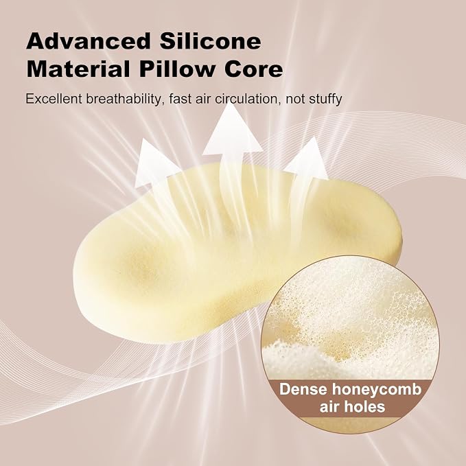 Reidio 1pc Toddler Silicone Pillow Breathable Toddler Pillow - Image 4