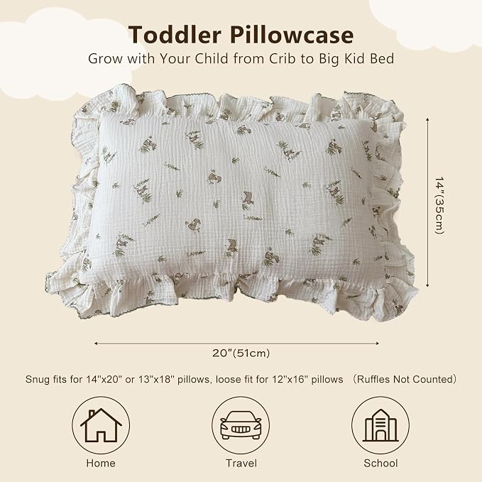 BuLuTu Muslin Toddler Pillowcase - Image 2