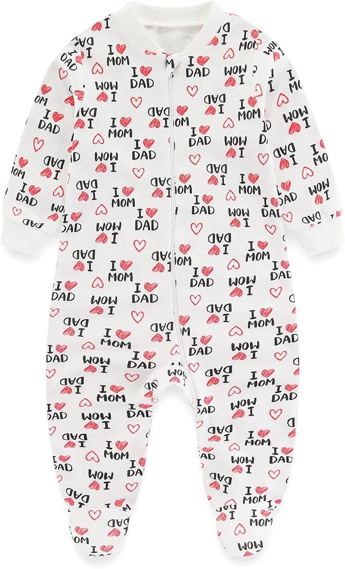 Baby Boys Girls Footies One-Piece Romper Long-Sleeve Jumsuit Cotton Newborn - Image 3