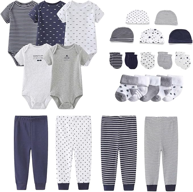 Newborn Layette Gift Set Bodysuits Pants by MAMIMAKA