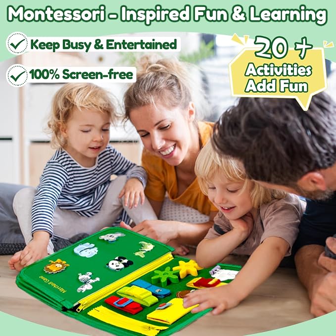 Qizfun Busy Board Montessori Toy - Image 2
