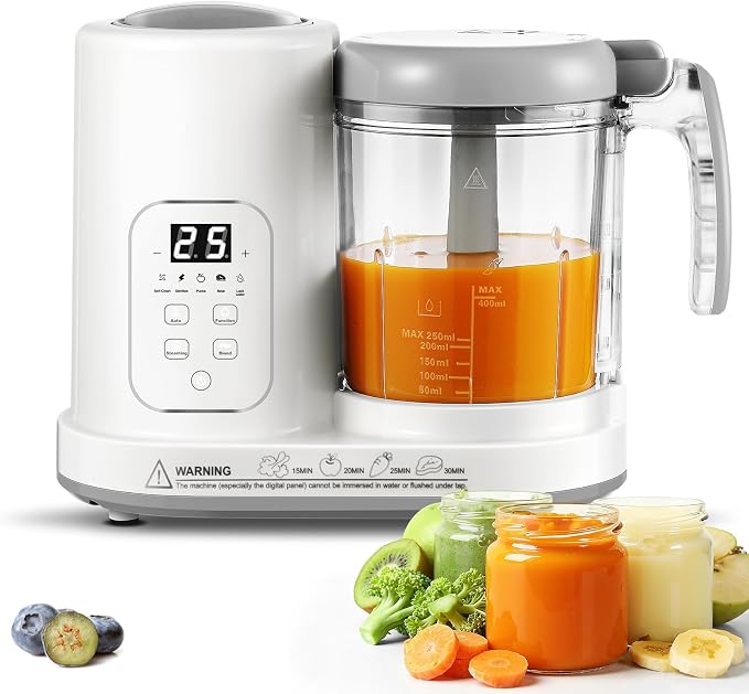 Baby Food Maker Pro Steamer Blender: 4 in 1 Auto Steam Blend and Puree Maker by AMZBABYCHEF