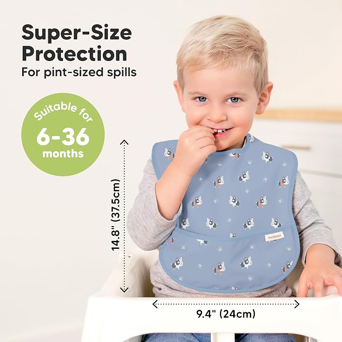 KeaBabies 3-Pack Waterproof Baby Bibs - Image 3