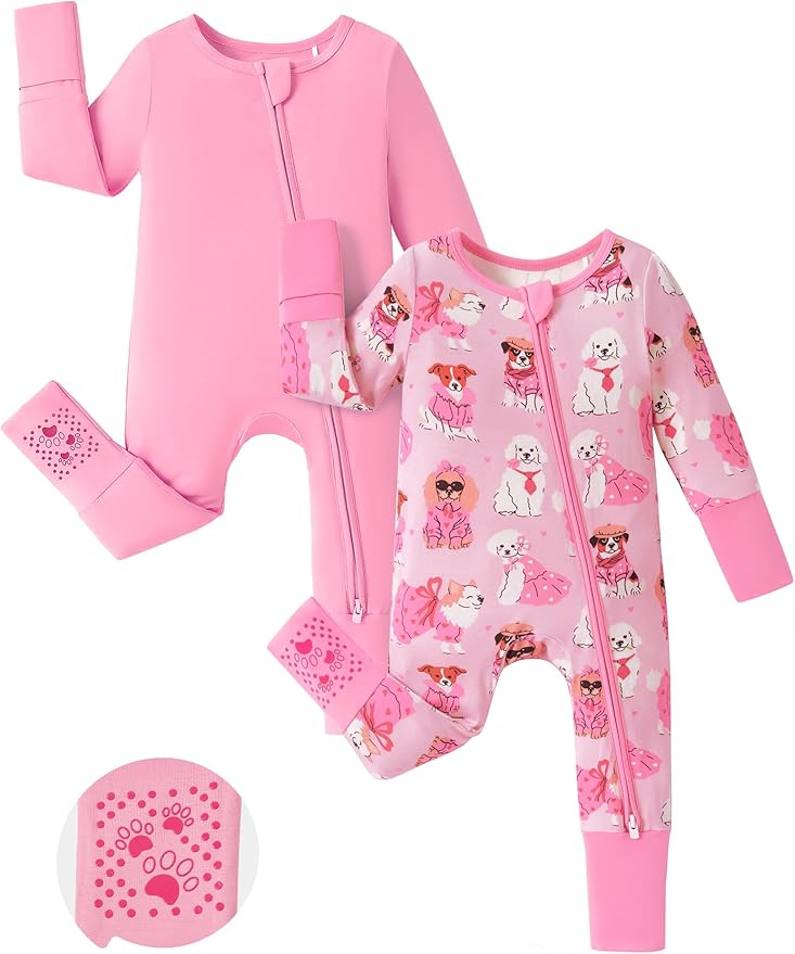 PATPAT Baby Footie Romper with Mittens by PATPAT