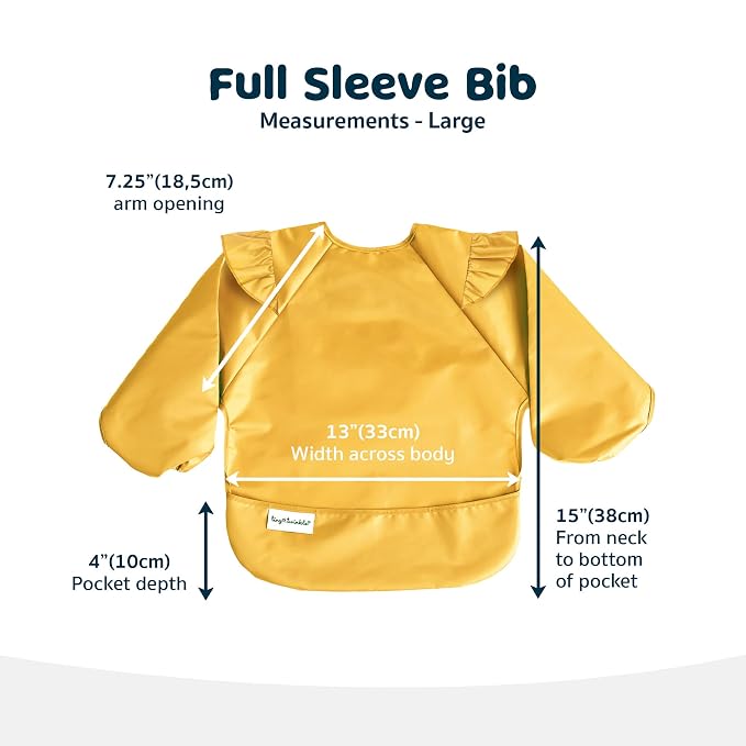 Tiny Twinkle Mess Proof Baby Bib, Waterproof Smock Baby Bib - Image 4