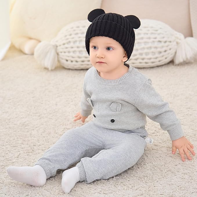 Toddler Boy Winter Beanie Baby Knit Hat Warm Girl Beanies Newborn Cute Hats - Image 5