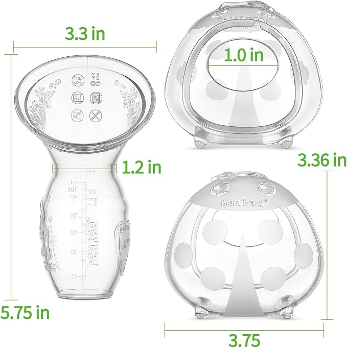 haakaa Manual Breast Pump for Breastfeeding 4oz/100ml and Ladybug Milk - Image 9