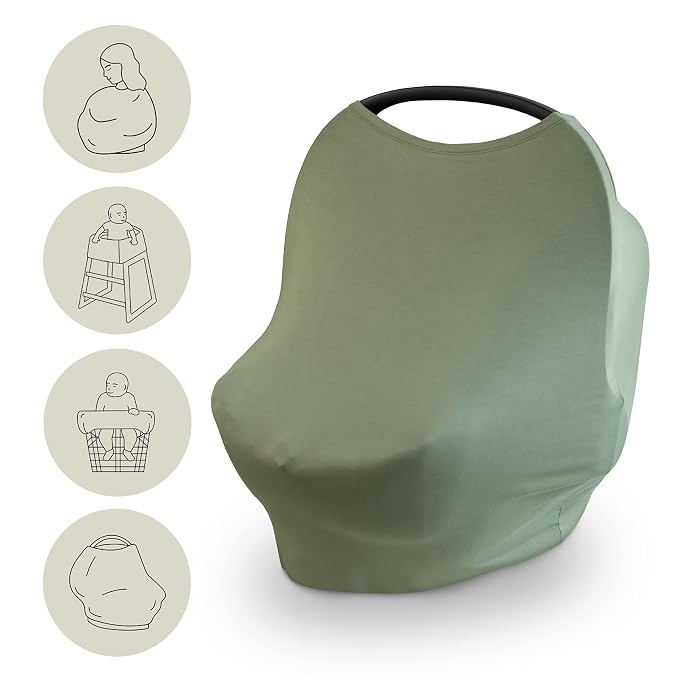 mushie Baby Car Seat Canopy Cover | Breathable & Stretchy Multi Use Cover by mushie
