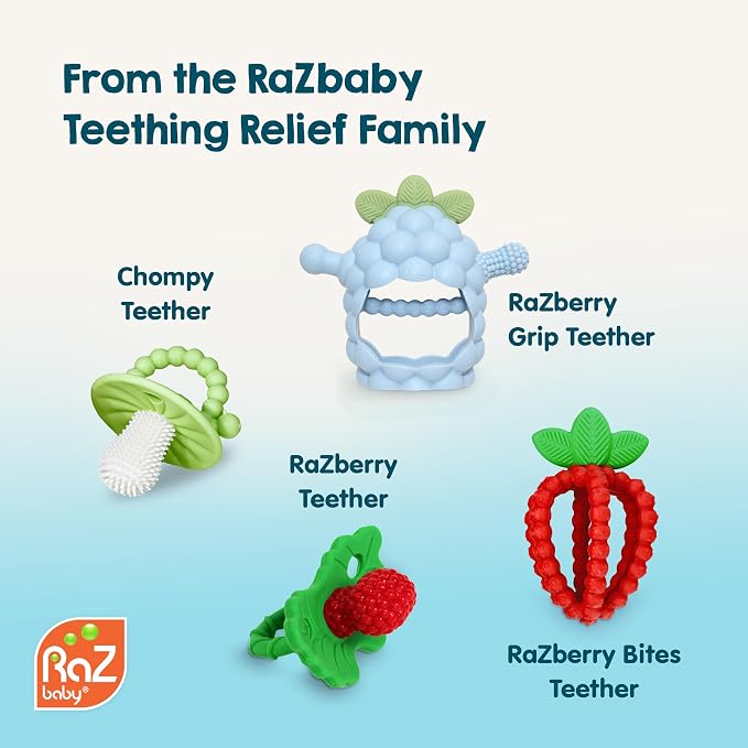 RaZbaby RaZberry Grip Silicone Teether Toy - Image 10