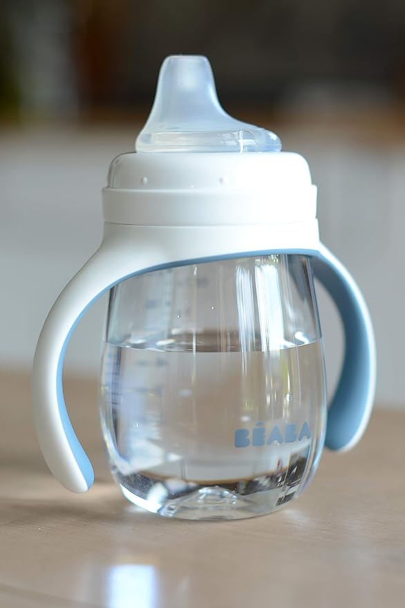 BEABA 2-in-1 Baby Bottle to Transition Sippy Cup, No Spill Sippy Cup, Includes - Image 5