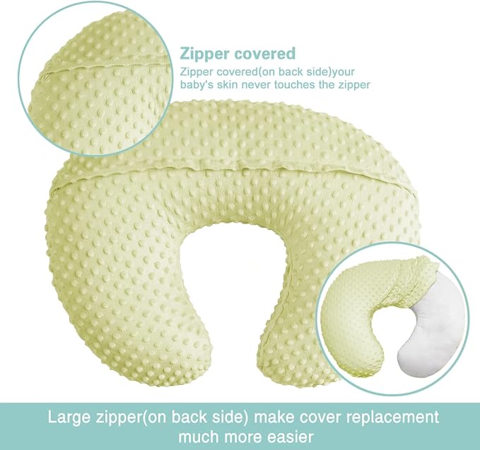 iEvolve Minky Nursing Pillow Cover Breast Feeding Pillow Cover Slipcover U Shape - Image 3